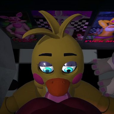 five nights at freddy's, five nights at freddy's 2, toy chica (fnaf), chica (fnaf), foxy (fnaf), mangle (fnaf), sound, 3d, animated, pov, male pov, oral, face fuck, face fucking, blowjob