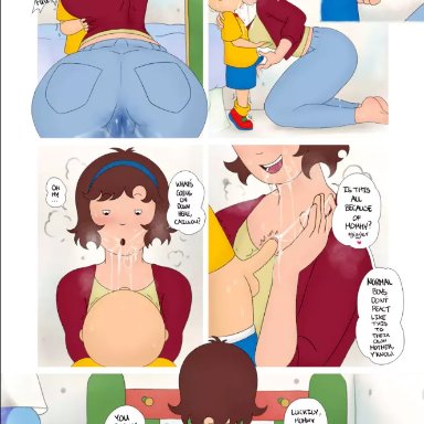 leaking, cameltoe, comic, comic page, femdom, female domination, mother and son, size difference, age difference,   JLullaby, small penis, cum leaking, precum