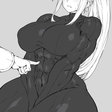 darkness (konosuba), thegoldensmurf, abs, big breasts, breasts, hips, muscular, muscular female, thick thighs, wide hips