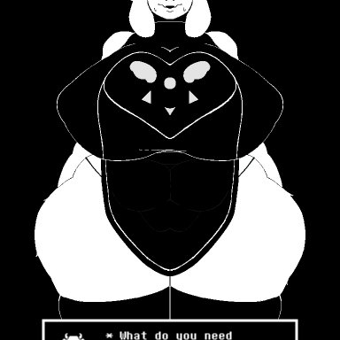 undertale, undertale (series), toriel, iktomi, videogamedunky, 1girls, anthro, curvaceous, female, fully clothed, gigantic breasts, solo, thick thighs, voluptuous, wide hips