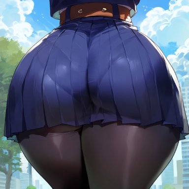 jujutsu kaisen, kugisaki nobara, ass, ass bigger than head, ass focus, ass in face, ass pov, ass visible through thighs, ass worship, big ass, big butt, fat ass, huge ass, huge butt, nylons