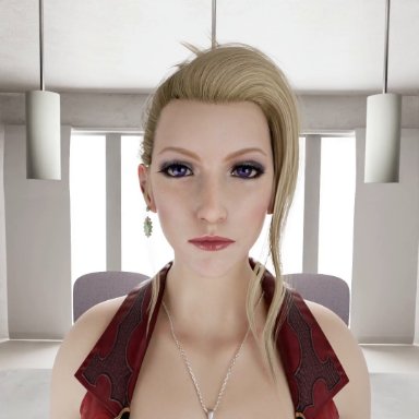 final fantasy, final fantasy vii, final fantasy vii remake, scarlet (ffvii), sofiatheartist, 1futa, big penis, blowjob, futa only, futadom, futanari, partially clothed, pov, pov crotch, submissive pov