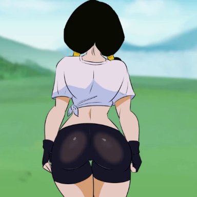 dragon ball, dragon ball z, son gohan, videl, videl (long hair), bbvshh, funsexydragonball, hentaudio, lehornysfx, rubyredva, 1boy, 1girls, after sex, ass, ass focus