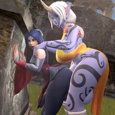 league of legends, riot games, irelia xan, soraka, canastus, 2futas, all the way through, anal, ass, balls, big balls, big breasts, big butt, big hips, big penis