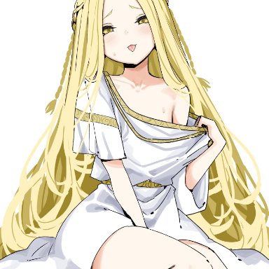 elden ring, fromsoftware, shadow of the erdtree, miquella, sky (freedom), 1boy, blonde hair, femboy, femboy only, tease, teasing, thick thighs, undressing