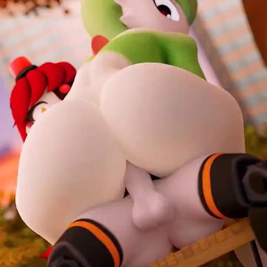 pokemon, team fortress 2, tf2, gardevoir, generation 3 pokemon, mimi sentry, pokemon (species), sentry (team fortress 2), adriandustred, 1futa, 1girls, anus, ass, big ass, big breasts