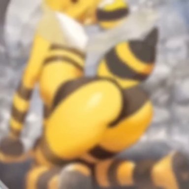 moxifloxi, bee, bee girl, twerking, animated, sound, tagme, video