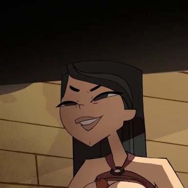 total drama island, heather (tdi), coolerinker, inker comics, inkershike, rinkegato, 1boys, 1girls, areolae, asian female, ass, bedroom eyes, big areola, big breasts, black eyes