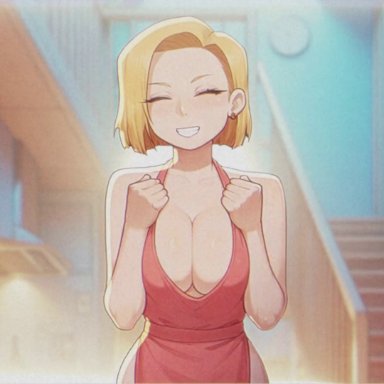 dragon ball z, android 18, krillin, stickyspoodge, cum, cum in mouth, cumshot, tagme, video