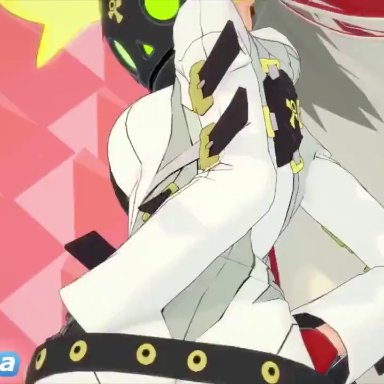 guilty gear, ppppu, elphelt valentine, jack-o' valentine, video, anonbluna, big breasts, big penis, breasts, clapping cheeks, cowgirl position, creampie, cute, dark-skinned male, doggy style