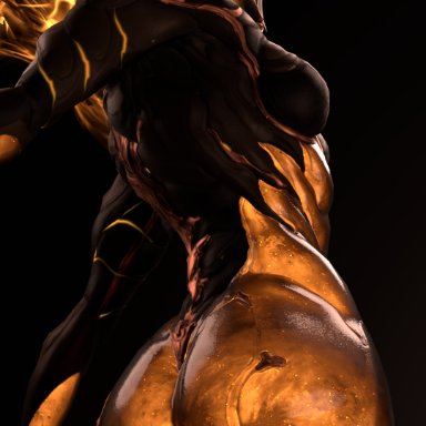 warframe, ember (warframe), ember heirloom (warframe), greyarea55, ass, ass focus, athletic, athletic female, blender, breasts, female, female focus, female only, looking back, nude