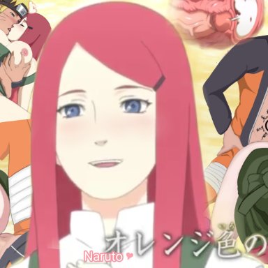 naruto, naruto shippuden, uzumaki kushina, uzumaki naruto, age difference, alternative ending, cum in pussy, cum inside, cumshot, doggy style, episode 246, eye contact, grabbing breasts, incest, kissing