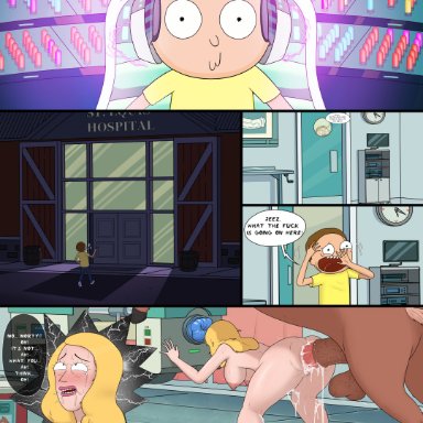 adult swim, rick and morty, beth smith, morty smith, diklonius, anal, anal cum explosion, anal sex, areolae, ass, balls, bestiality, blonde hair, breasts, cum