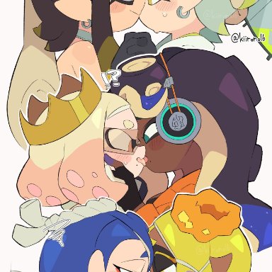 nintendo, splatoon, splatoon (series), splatoon 2, splatoon 3, big man (splatoon), callie (splatoon), deep cut (splatoon), frye (splatoon), inkling, marie (splatoon), marina (splatoon), octoling, off the hook (splatoon), pearl (splatoon)