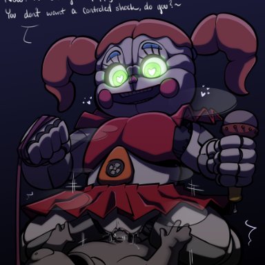 five nights at freddy's, scottgames, circus baby, circus baby (fnaf), a stranger12, astranger, 1boy, 1female, 1girls, 1male, animatronic, animatronic female, dominant, domination, female