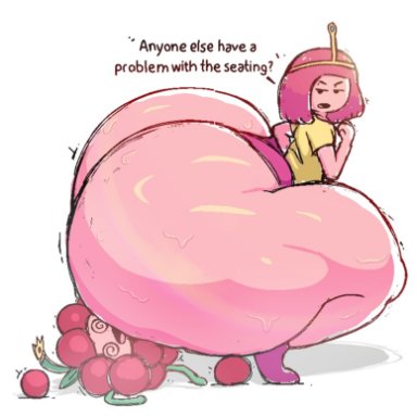 adventure time, cartoon network, princess bubblegum, wildberry princess, bulumble-bee, senor9, senordraws, 1girls, 2d artwork, ass, ass bigger than body, bottom heavy, breasts, candy, candy humanoid