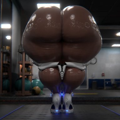 haydee (game), haydee, qzk forte, 1female, 1girls, ass, ass focus, big ass, big breasts, big thighs, breasts, bubble butt, dark skin, dark-skinned female, dumptruck ass