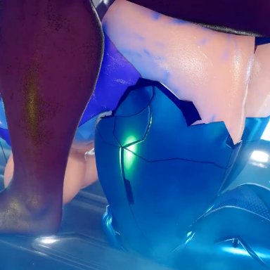 metroid, samus aran, zero suit samus, nillin (artist), 1boy, 1girls, all fours, anal, anal focus, anal pounding, anal sex, anal training, ass, ass cleavage, ass up