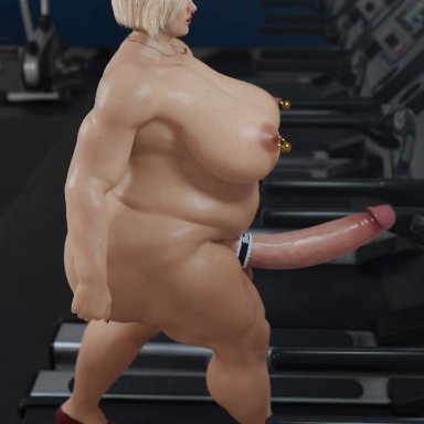 grand theft auto, grand theft auto v, agatha baker, sfmnewbie, bbw, blonde hair, chubby, chubby futanari, cock ring, fat, fat ass, futa only, futanari, high heels, huge ass