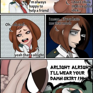 boku no hero academia, my hero academia, mina ashido, mirko, miruko, ochako uraraka, rumi usagiyama, tsuyu asui, usagiyama rumi, ricenberg, ashamed, ass, big breasts, blush, breasts