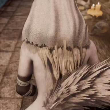 bloodborne, fromsoftware, mythology, sony corporation, sony interactive entertainment, beast (bloodborne), vicar amelia, 1boy, 1girls, altar, anthro, anthro penetrated, antlers, ass, bandage