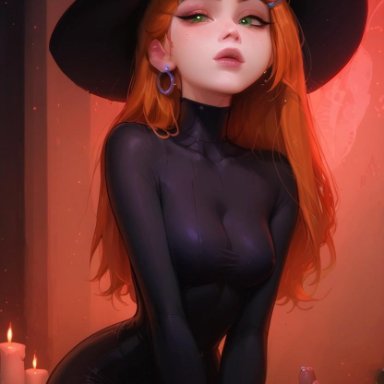 ben 10, cartoon network, halloween, patreon, gwen tennyson, sadtomato, witch costume, witch hat, ai assisted, ai generated