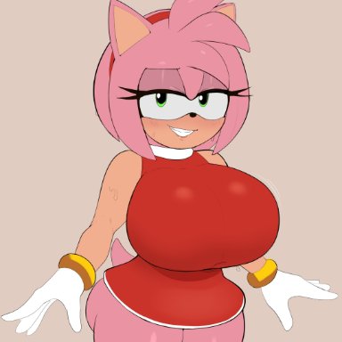 sonic (series), sonic the hedgehog (series), amy rose, mobian (species), g3mma, big breasts, dress, hedgehog, hedgehog girl, tagme