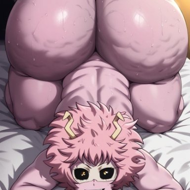 boku no hero academia, my hero academia, mina ashido, bellecosplayer, 1girls, ass, ass focus, big ass, big butt, black eyes, looking at viewer, pink body, pink hair, pink skin, short hair