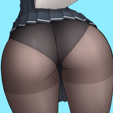 zenless zone zero, ellen joe, ryuseiart, 1girls, ass, ass focus, clothing, female, female only, fully clothed, huge ass, light skin, light-skinned female, pantyhose, solo