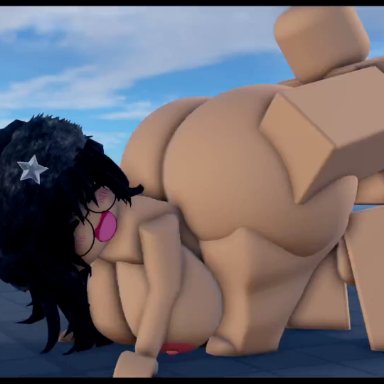 roblox, robloxian, artist request, big ass, big butt, big penis, huge ass, hyper ass, 3d, 3d (artwork), 3d animation, 3d model, animated, no sound, sfx