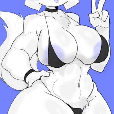 discord, discord (app), clyde (discord), 234o234o, 1girls, anthro, anthrofied, areola, areola slip, ass, big, big areola, big ass, big breasts, big thighs