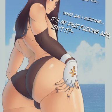 arc system works, guilty gear, guilty gear strive, oil, testament (guilty gear), johnv, 1boy, 1boys, androgynous, ass, ass cleavage, ass focus, back, back view, backsack