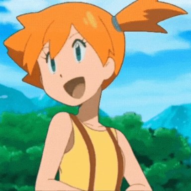 nintendo, pokemon, pokemon sm, pokemon sm (anime), kasumi (pokemon), misty (pokemon), 1girls, bottomless, breast expansion, breasts, casual nudity, cloud, female, female only, human