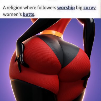 disney, pixar, the incredibles, elastigirl, helen parr, smitty34, 1girls, adonitology, ass, ass focus, big ass, clothed ass, female, female only, gloves