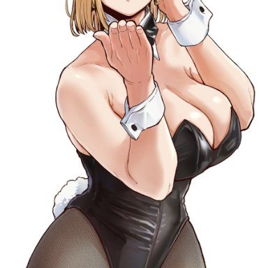 dragon ball, dragon ball z, shounen jump, android 18, aosora, 1girls, android, android girl, ass, bare shoulders, big breasts, blonde hair, blonde hair female, blue eyes, blush