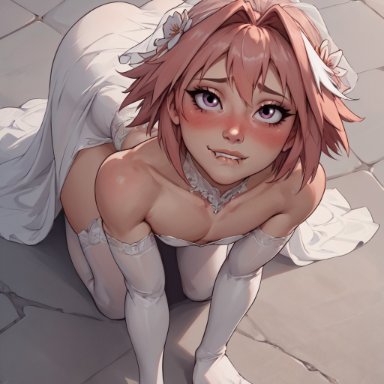 fate (series), fate/grand order, astolfo (fate), sochraide, 1boy, 1femboy, big thighs, blush, femboy, girly, male, thick thighs, thighs, trap, voluptuous