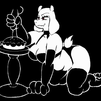 undertale, toriel, dirtydooddlez, doood, cock and balls, creampie, cum, cum on food, ejaculation, female, horny female, lingerie, masturbation, tagme, video