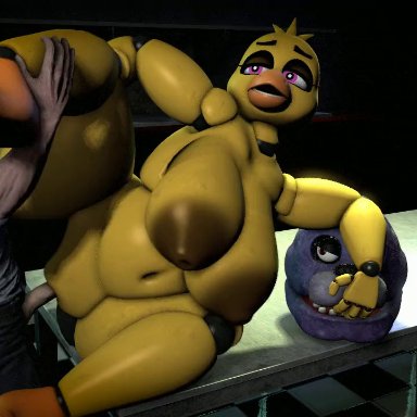 five nights at freddy's, fnaf, chica (fnaf), aefknmaekl, large breasts, larger female, animated, sfm, sound, tagme, video