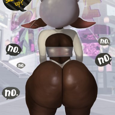 grand festival (splatfest), splatfest, splatoon, splatoon 3, frye (grand festival), frye (splatoon), inkling, inkling girl, syrupglazed, 1girls, ass, big ass, bottom heavy, bubble butt, cellulite