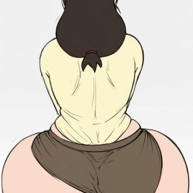 attack on titan, carla jaeger, apron, bbw, bbw mom, bent over, butt cheeks, caked up, dat ass, doggy style position, dumptruck ass, fat ass, from above, housewife, huge ass