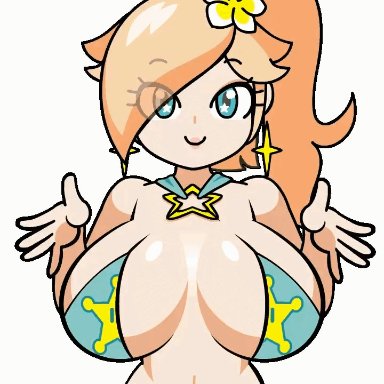 mario (series), nintendo, super mario galaxy, princess rosalina, minus8, 1girls, big breasts, blonde female, blonde hair, breasts, female, female focus, female only, huge breasts, large breasts