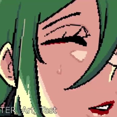 green (original), green (artist), 2boys, cum, doggy style, femboy, gay, green hair, huge ass, male only, sex, yaoi, tagme, video