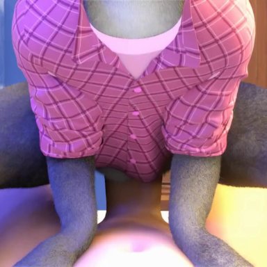 disney, zootopia, judy hopps, manwiththemole, anthro, bottomless, bottomless anthro, bottomless female, buckteeth, clothed, clothing, cowgirl position, duo, female, female on human