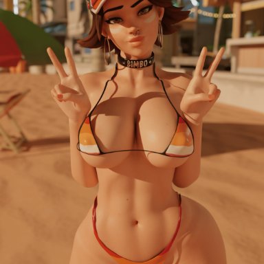 activision, blizzard entertainment, overwatch, overwatch 2, kiriko (overwatch), kiriko kamori, mercy, legalshotax3, nishikt, 1girls, big ass, big breasts, breasts, busty, chest