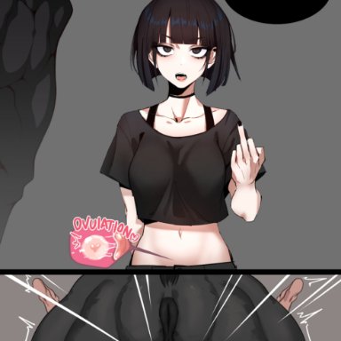 original, june (oc), original character, 1animal, 1girls, 1horse, ahoge, angry, balls deep, bestiality, bestiality impregnation, black choker, black eyes, black hair, black nails