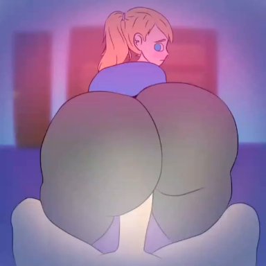 inside out, inside out 2, riley andersen, 1girls, ass, ass focus, big ass, big penis, blush, clothed, cock, cock between ass, fat ass, female, fully clothed