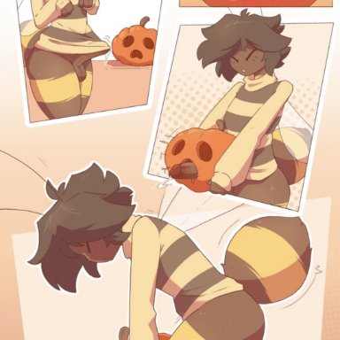 mazus (tinysmallman), tinysmallman, arthropod, bee, cum, femboy, hires, hymenopteran, insect, pumpkin