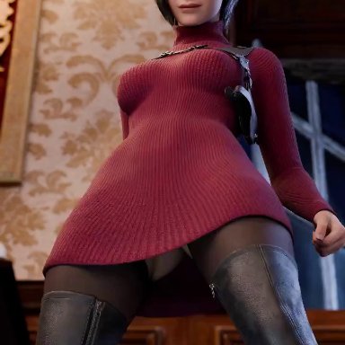 resident evil, resident evil 4, resident evil 4 remake, ada wong, ada wong (adriana), 1girls, asian, asian female, black hair, boobs, breasts, chinese, chinese female, clothed, clothed female