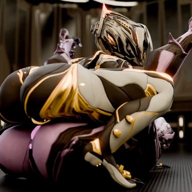 warframe, valkyr, niki3d, 2girls, female/female, yuri, 3d, animated, tagme, video, watermark