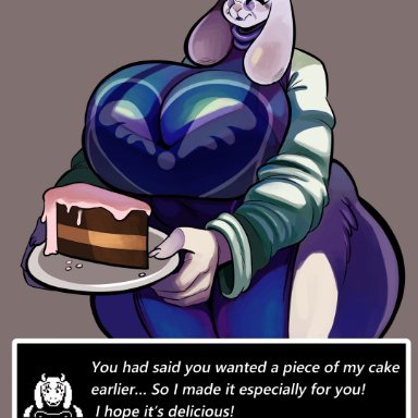 undertale, undertale (series), toriel, isolatedartest, 1girls, anthro, anthrofied, ass, bent over, big breasts, blush, bovid, bovine, breasts, breasts bigger than head